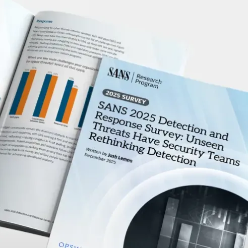 SANS Detection and Response Survey industry report cover