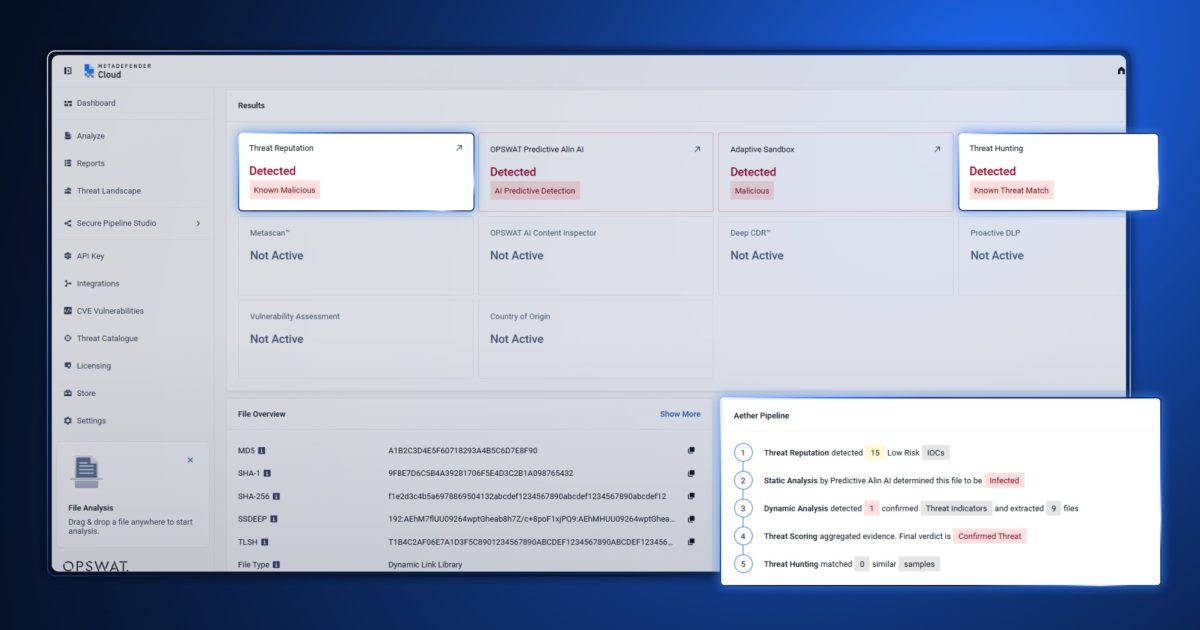 MetaDefender™ Cloud Adds Unified Zero-Day Detection with MetaDefender™ Aether