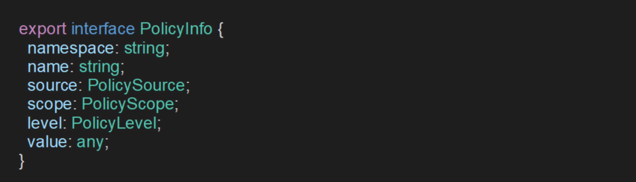 用于显示 CVE-2024-6778 Chrome DevTools 漏洞中策略管理组件的 PolicyInfo 的 TypeScript 接口