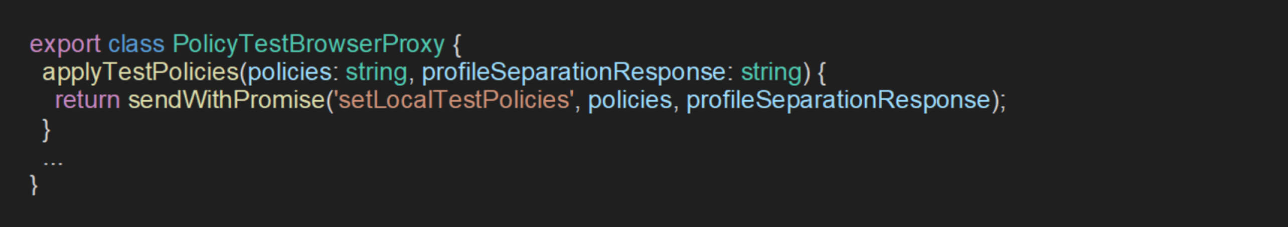 显示与 CVE-2024-6778 Chrome DevTools 漏洞相关的策略管理逻辑的代码片段