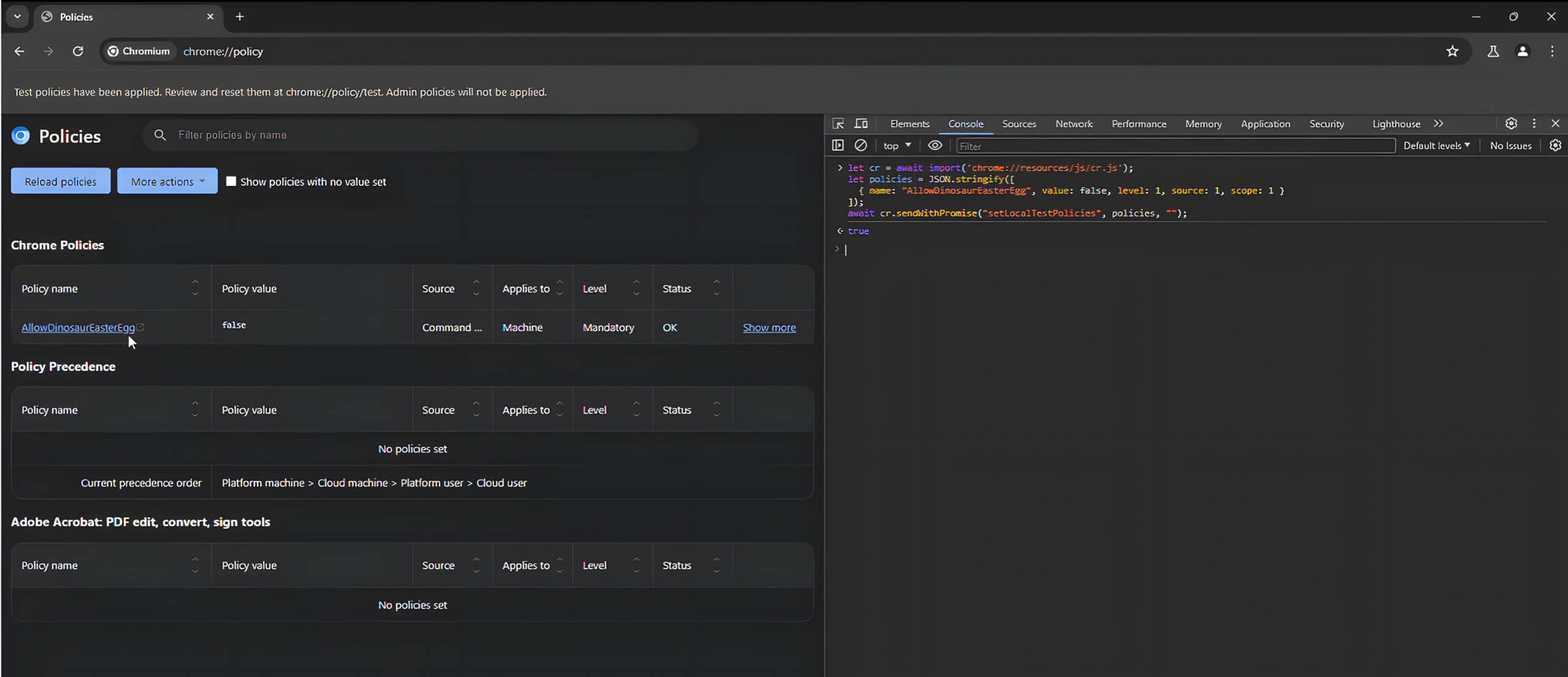 Chrome DevTools 通过专用API 显示策略更改,说明 CVE-2024-6778 Chrome DevTools 漏洞