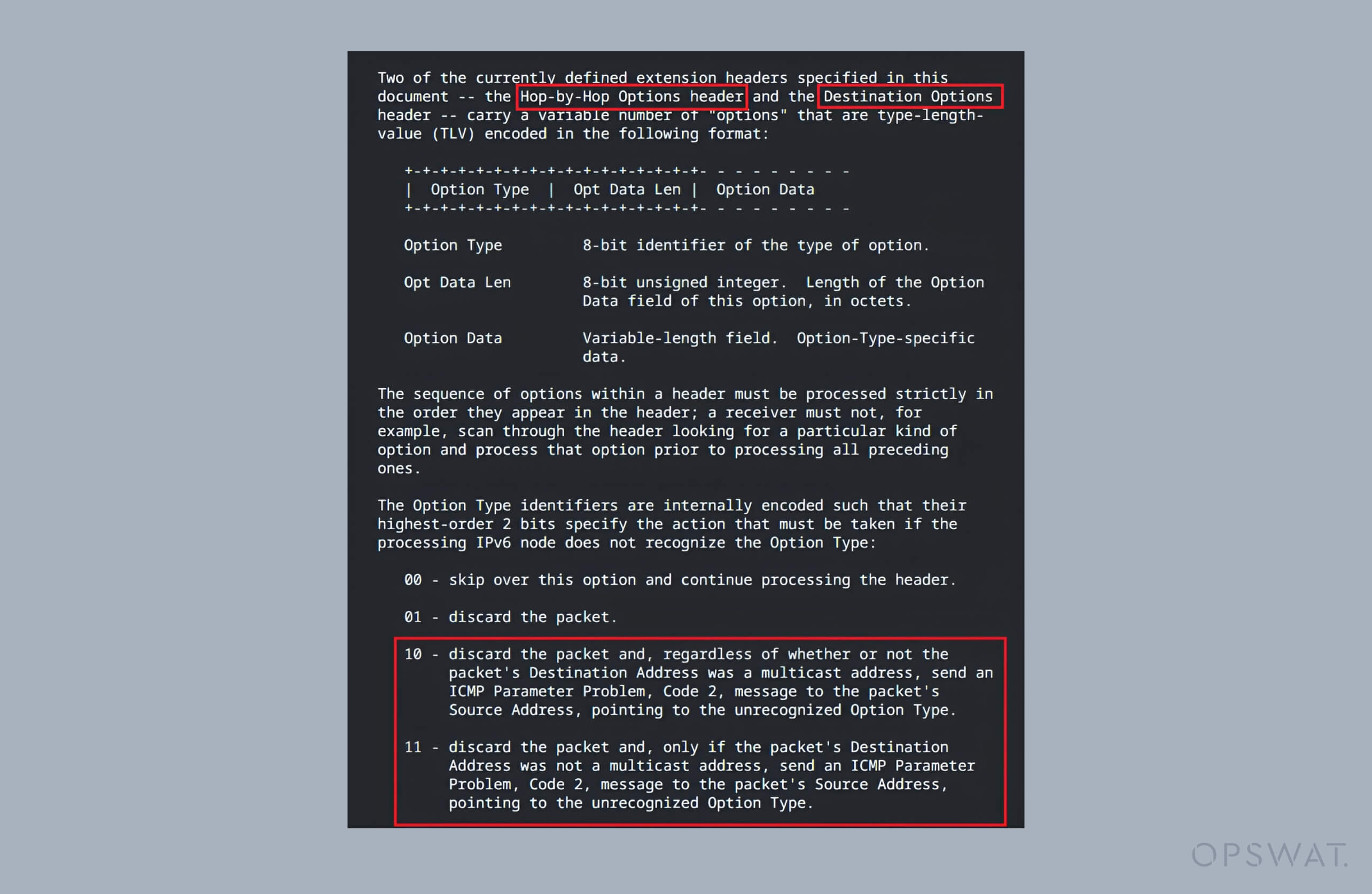 لقطة شاشة برمجية توضح التلاعب في حقل رأس IPv6 التالي للاستغلال