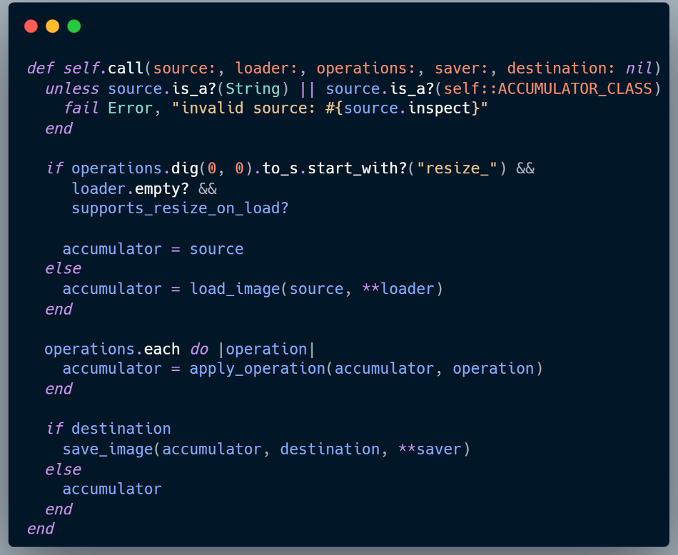 Ruby code snippet from image_processing gem showing logic linked to CVE-2025-24293