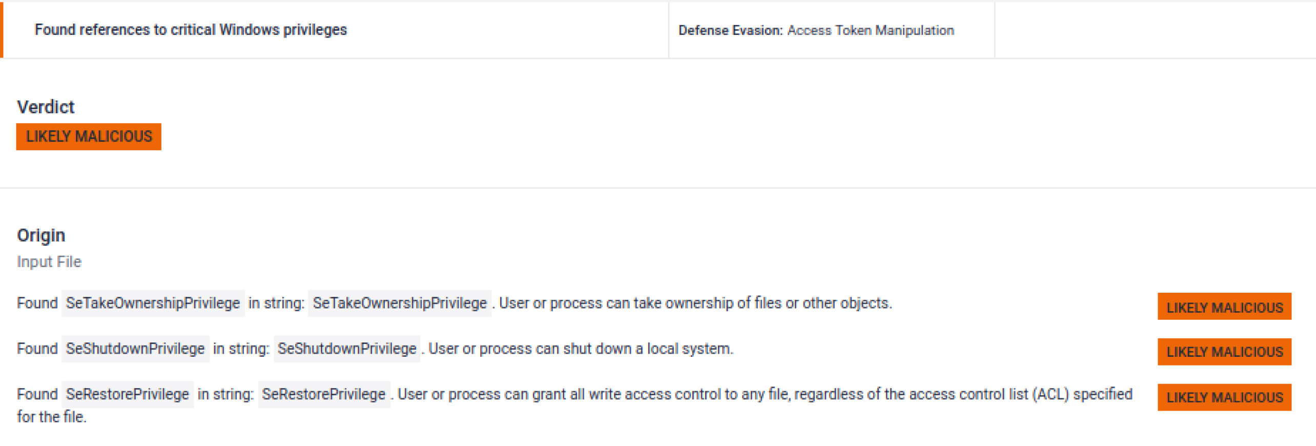 MetaDefender Sandbox UI flags likely malicious activity for SolarWinds supply chain attack prevention analysis