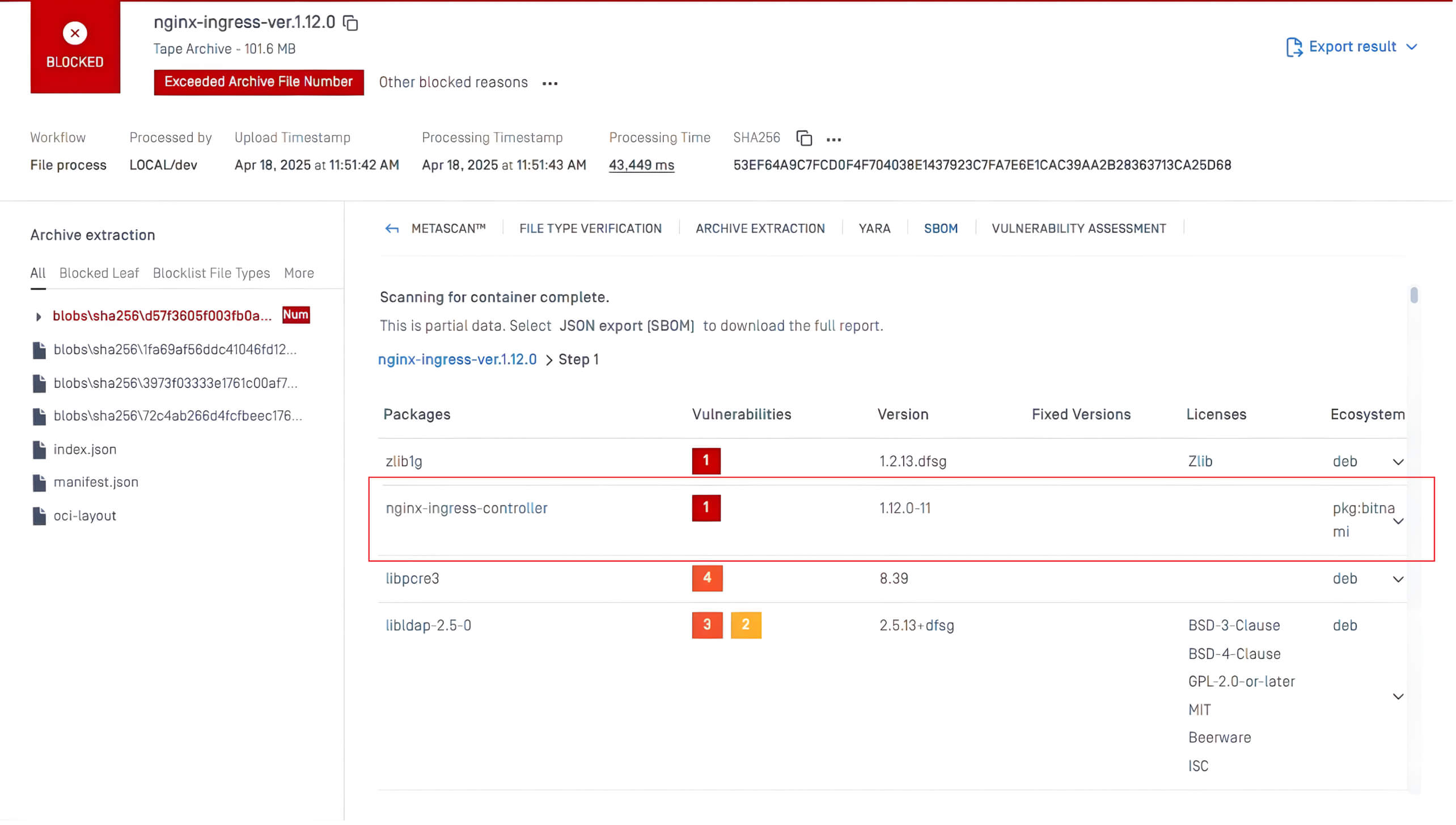 顯示 nginx-ingress-controller 中 CVE-2025-1974 (IngressNightmare) 重大漏洞的使用者介面截圖