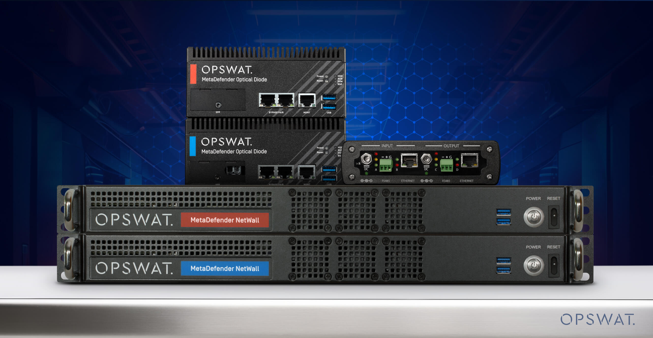 Product photo of OPSWAT’s MetaDefender NetWall solution for secure data transfer and micro-segmentation in critical infrastructure