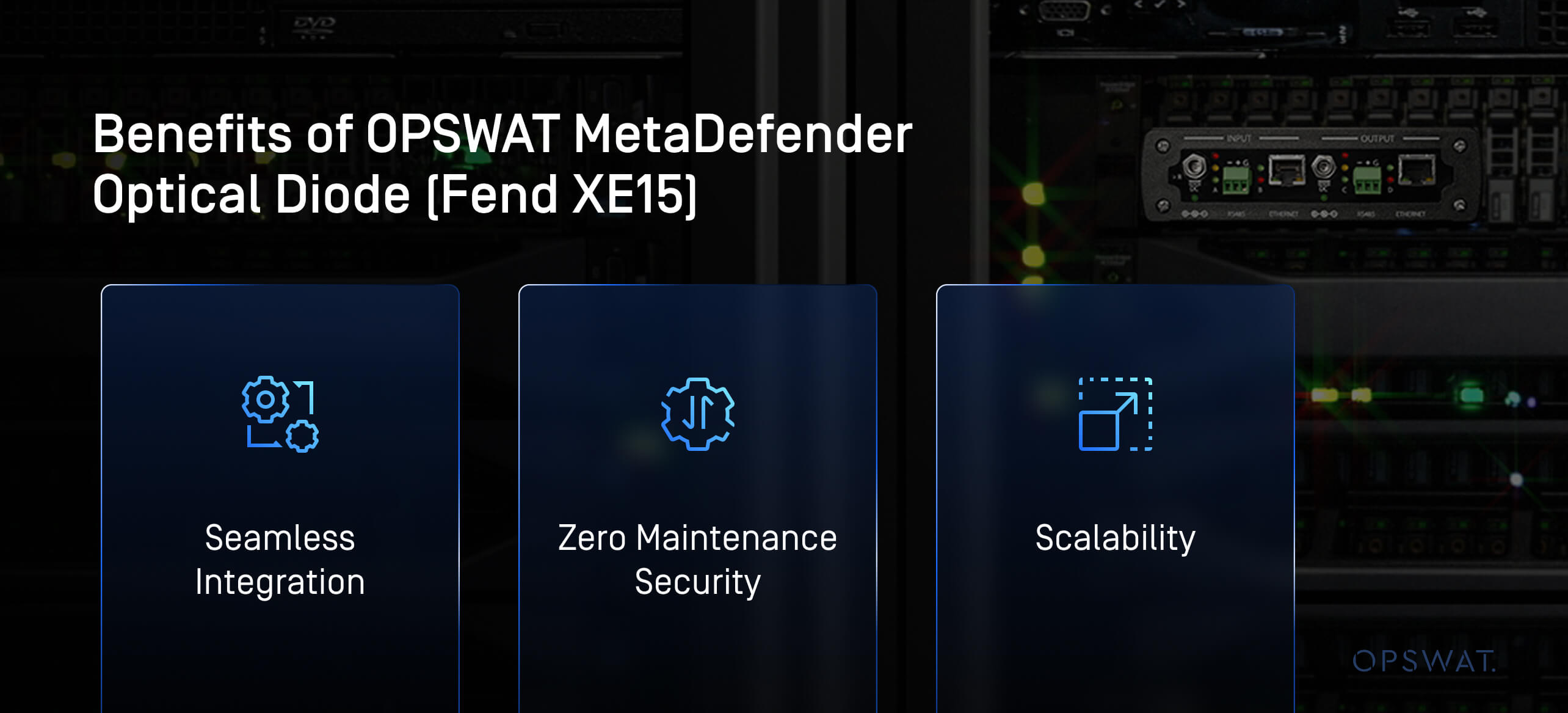 Diagram visualizing hardware-enforced one-way data flow with MetaDefender Optical Diode in refinery environments