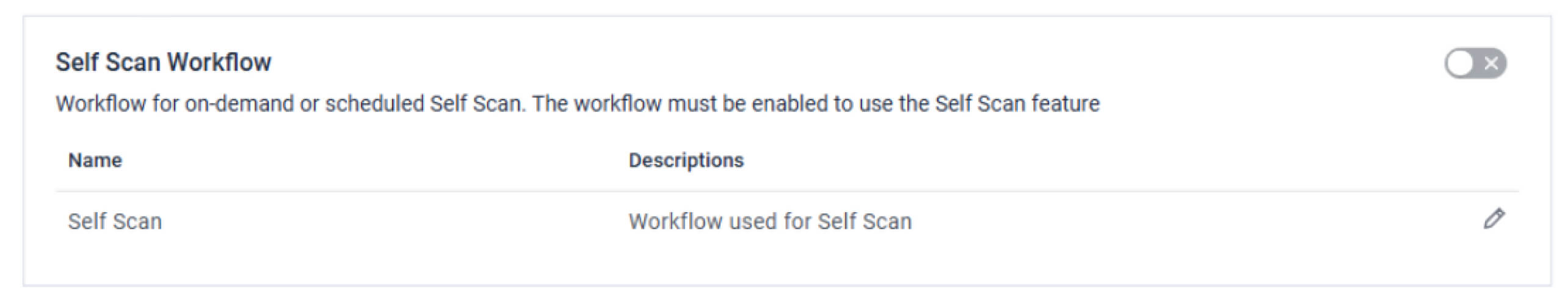 UI screenshot illustrating customizable self-scan workflow settings in MetaDefender Kiosk