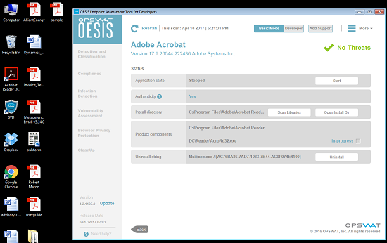 OPSWAT Vulnerability Engine Adobe Reader 17