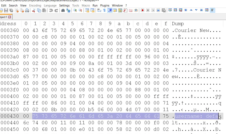 CVE-2017-3157 ODT File Extracted Hex Codes