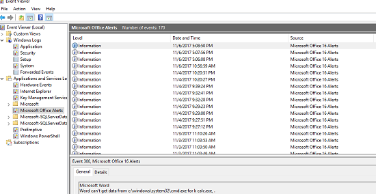 DDE Attack Process Check Microsoft