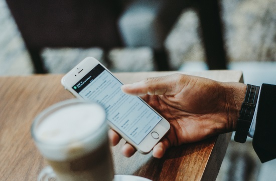 Checking Email on Smartphone
