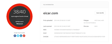 Metascan Online Scan Result