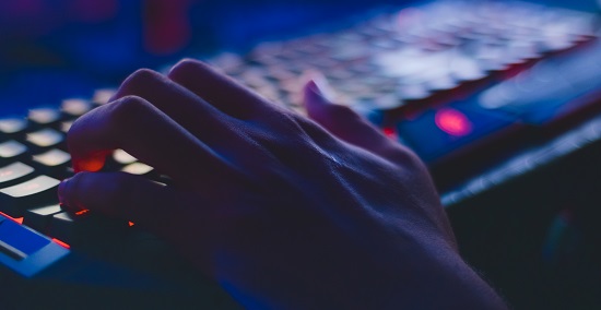 Hand on Keyboard