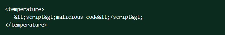 XML Injection Attack Sample Code Temperature