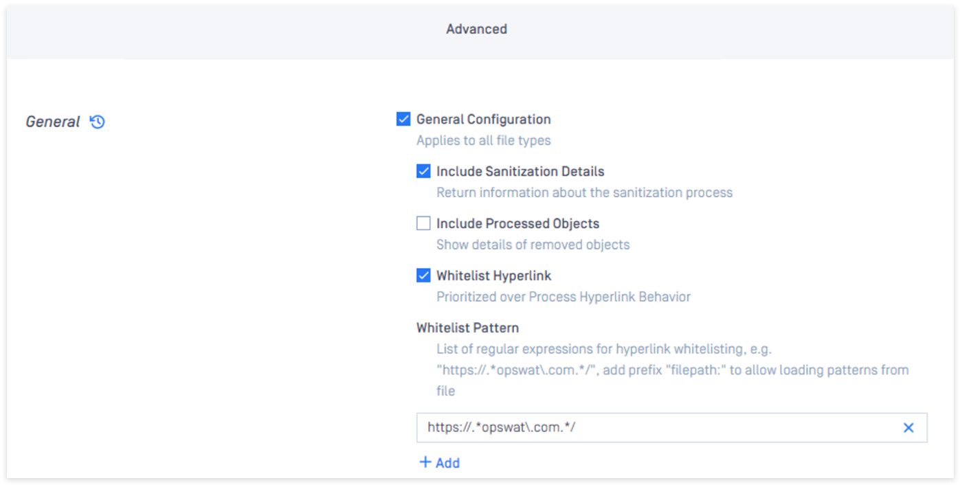 Deep CDR™ Technology v6.0 whitelist hyperlinks