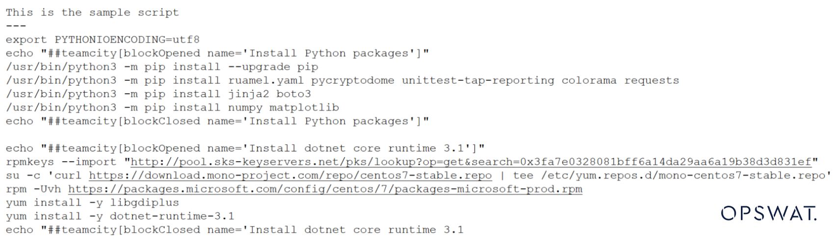 Command script for setting up Python and Dotnet environments