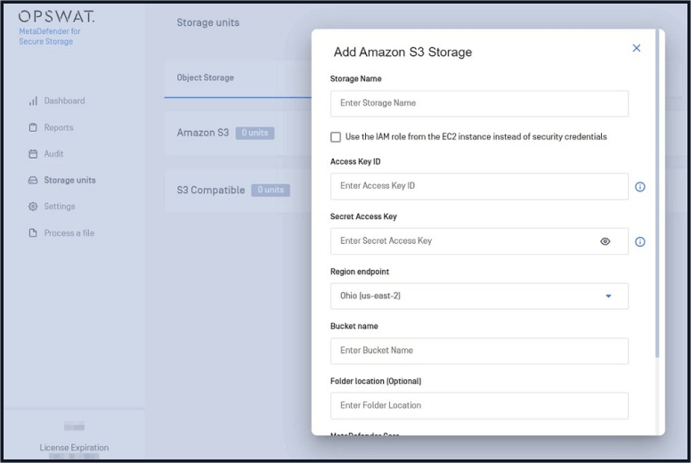 AWS Integration MetaDefender Storage Security OPSWAT