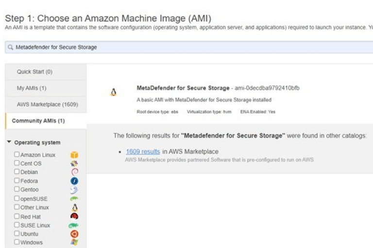 AWS Integration MetaDefender Storage Security OPSWAT