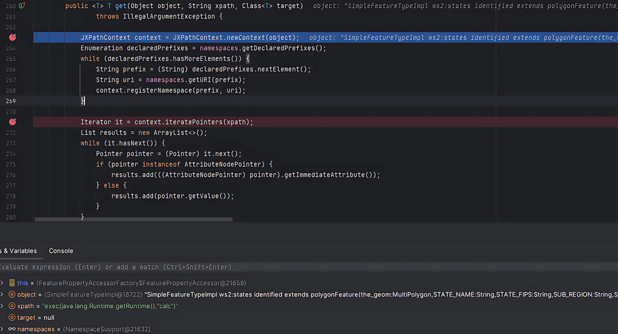 Commons-jxpath executing XPath query with user-supplied valueReference