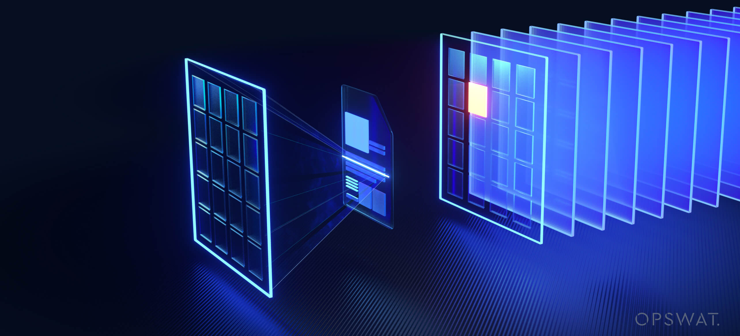 Graphic illustrating cybersecurity layers for critical infrastructure protection