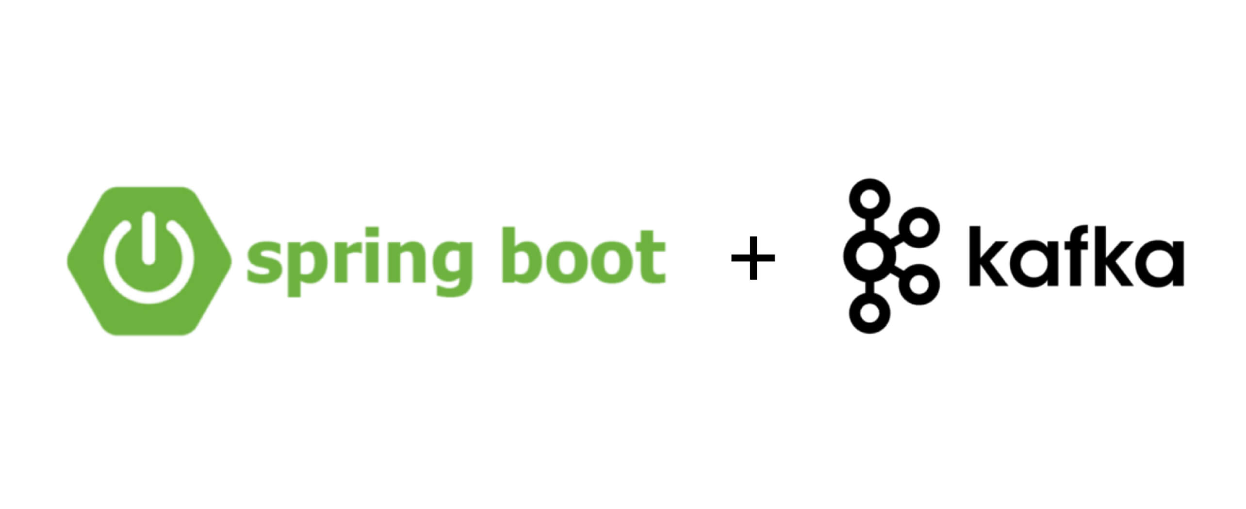 A graphic displaying logos for Spring Boot and Apache Kafka, signifying integration for event-driven applications.