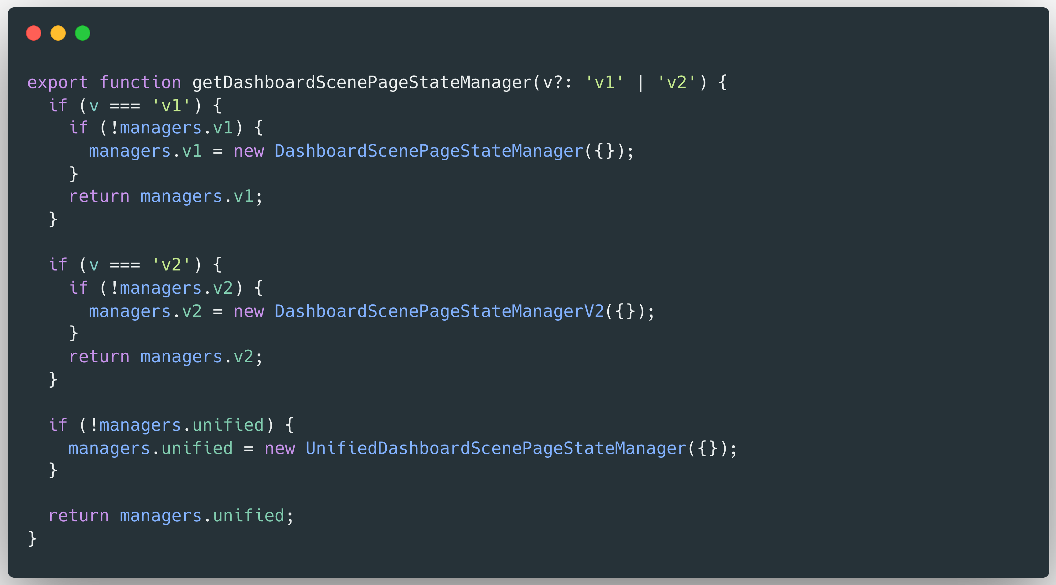 JavaScript code for dashboard state management related to Grafana CVE-2025-6023 scripting mechanism analysis