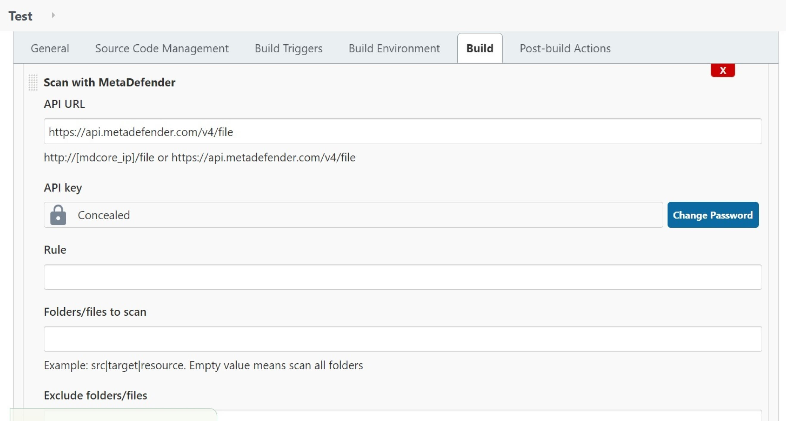 Kiểm tra ảnh chụp màn hình Bảng điều khiển cấu hình bản dựng