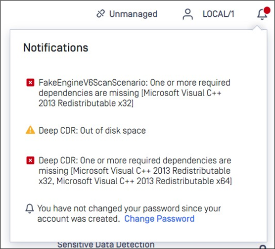 Notification of required dependencies during engine upgrades