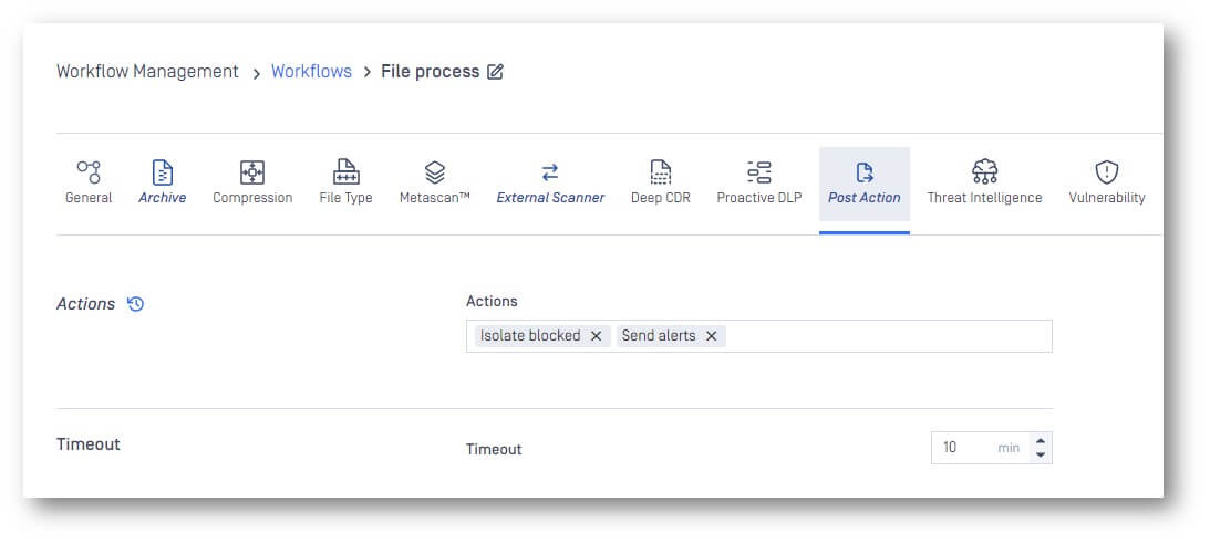 Metadefender v5.2.2 New Workflow Configurations