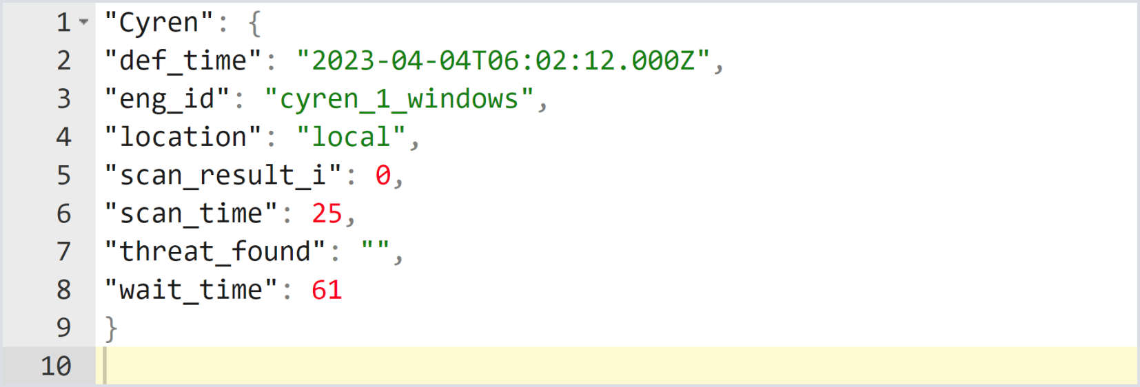 opswat metadefender cyren engine ID JSON