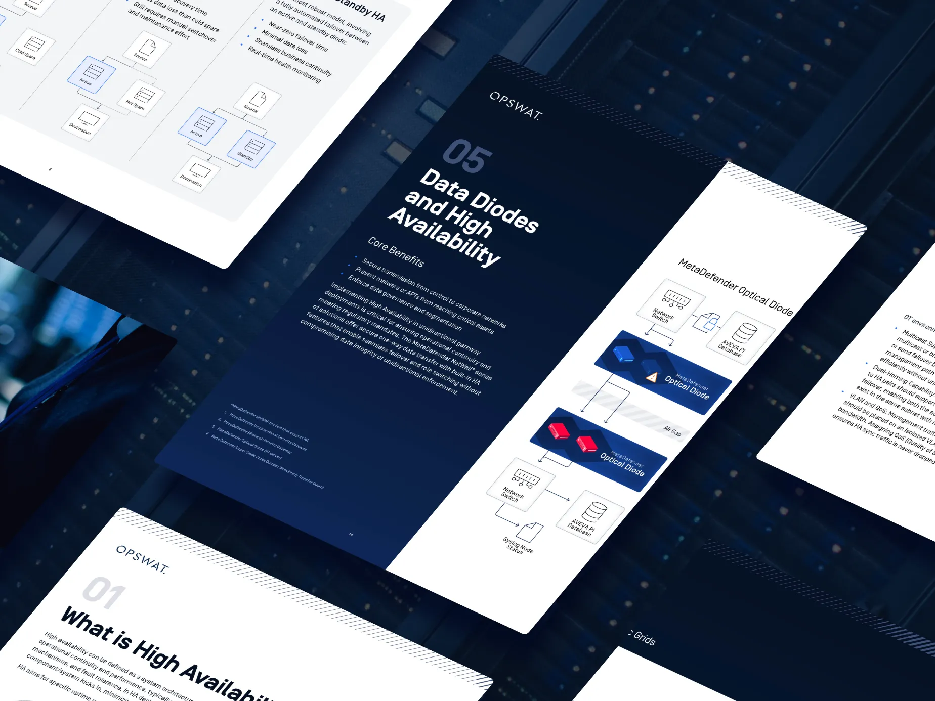 Phần whitepaper có tiêu đề "Data Diodes và tính khả dụng cao"