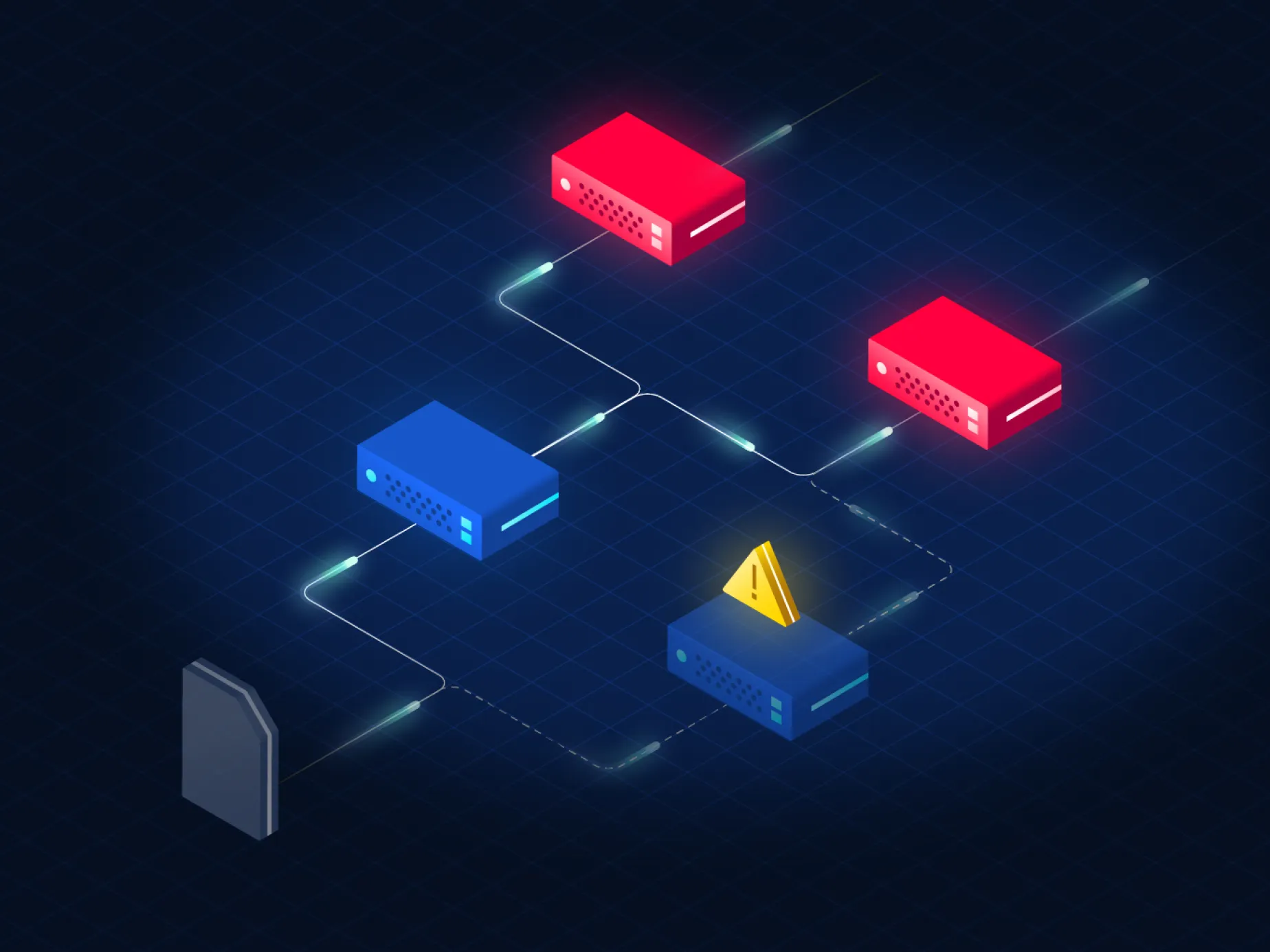 Sơ đồ kiến trúc khả dụng cao cho các diode dữ liệu trong cơ sở hạ tầng trọng yếu hiển thị các đường dẫn dữ liệu dự phòng